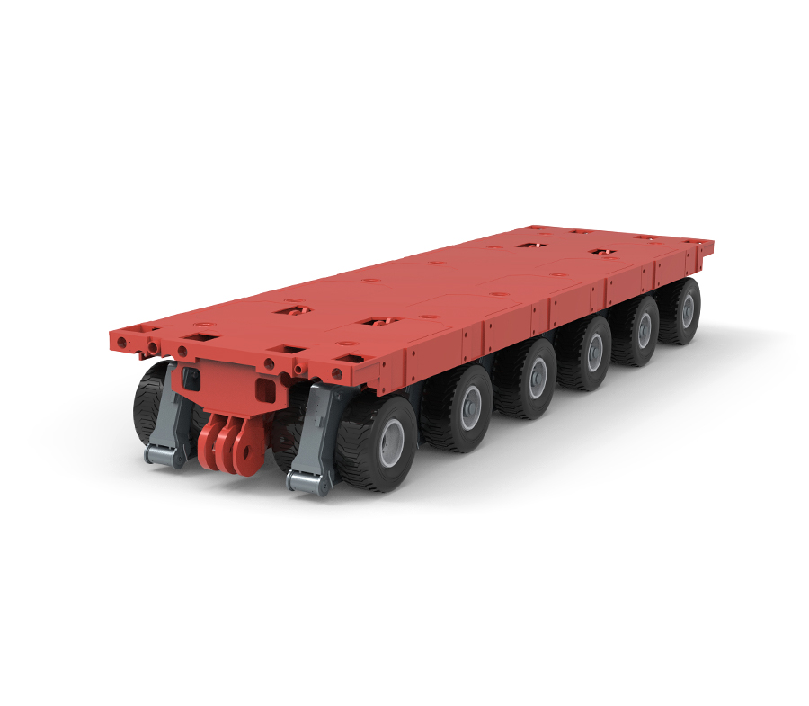 Pengangkut modular KTSP-6 dengan 6 gandar (SPMT)